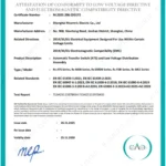 Attestation of Conformity (for CE marking)
