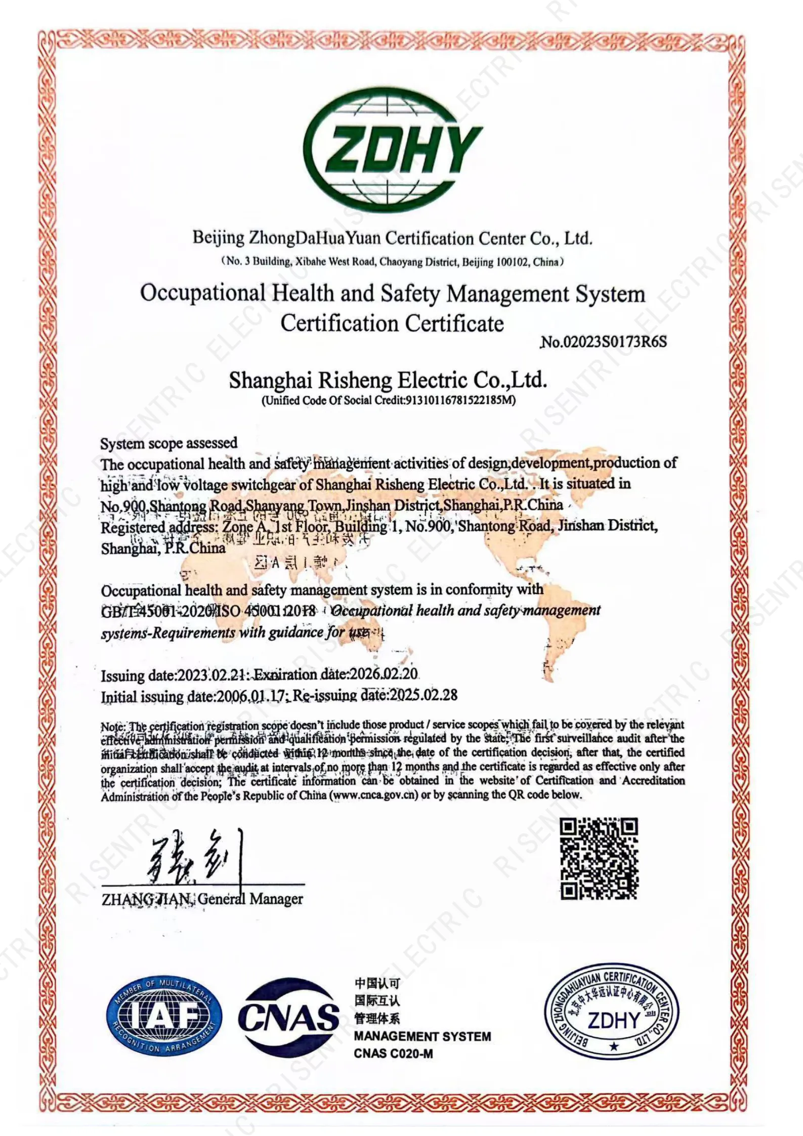 ISO 45001 Certificate