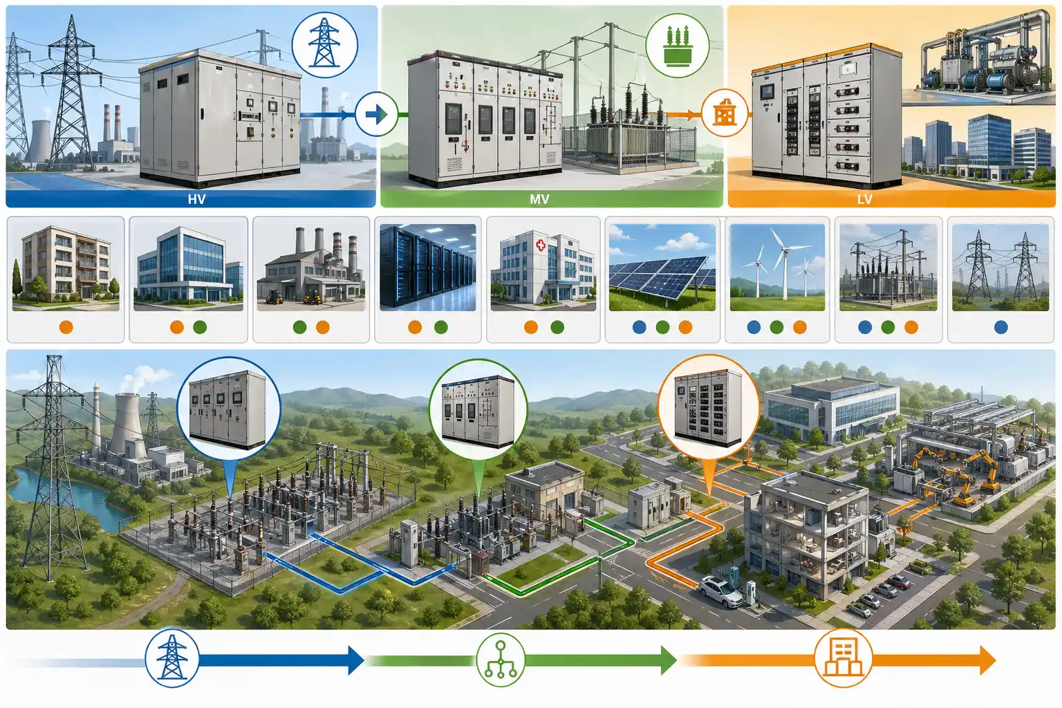 LV, MV and HV Switchgear Applications: A Practical Map