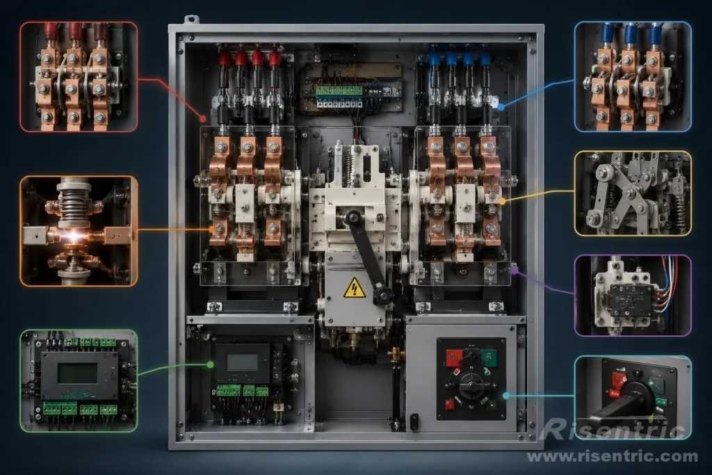 Inmersión en el ATS: la estructura interna de un interruptor de transferencia automática