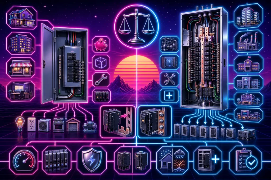 Centro de Carga vs Quadro de Distribuição Principais Diferenças e Aplicações
