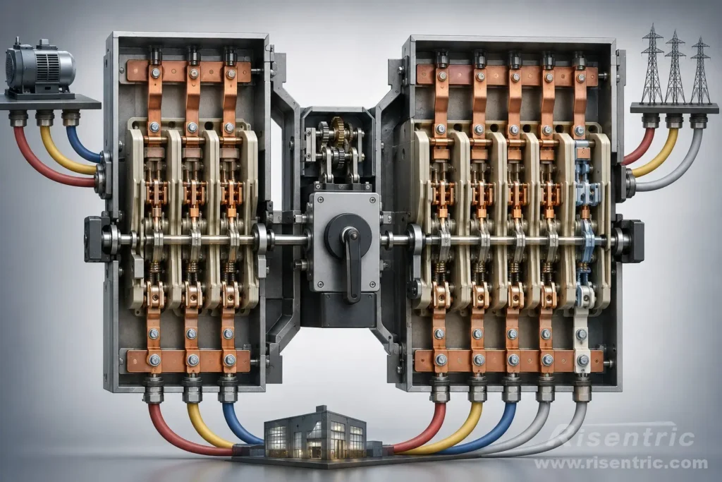 Estructura del polo neutro: ATS de 3 y 4 polos