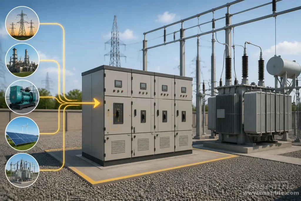 Medium-Voltage Power Enters the Substation Medium-Voltage Power Enters the Substation