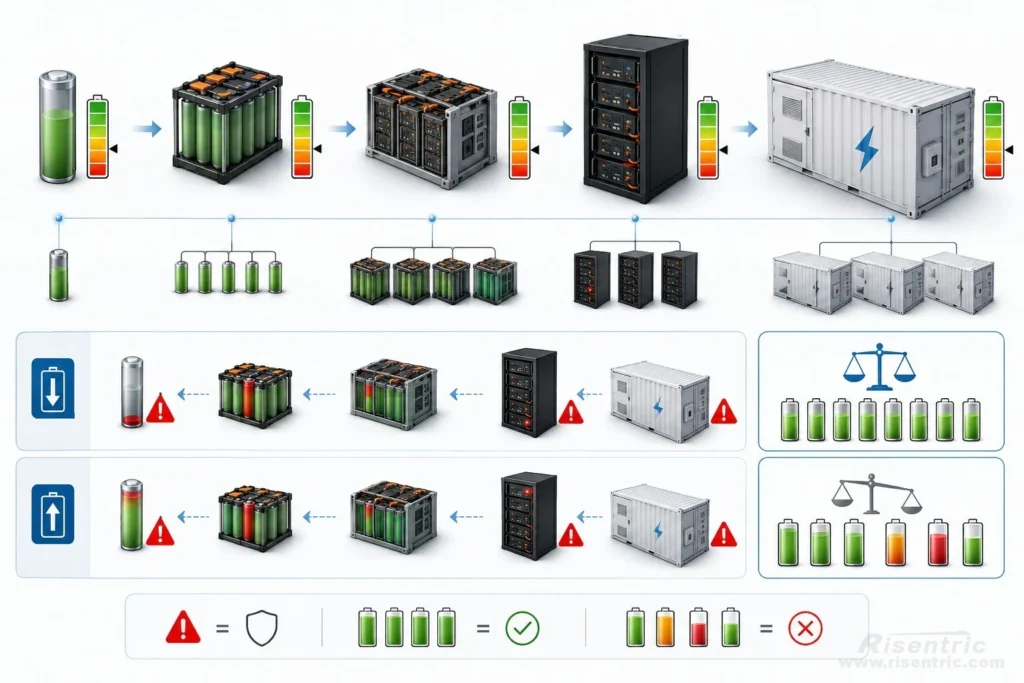 SOC au niveau de la cellule, du module, du rack et du système SOC au niveau de la cellule, du module, du rack et du système