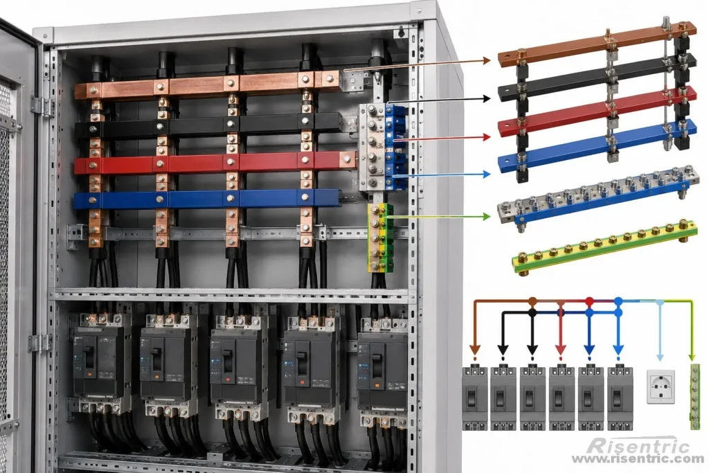 Three Live Conductors Require a Three-Phase Busbar System Three Live Conductors Require a Three-Phase Busbar System