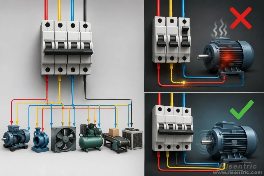 Three-Phase Loads Must Be Switched Together Three-Phase Loads Must Be Switched Together