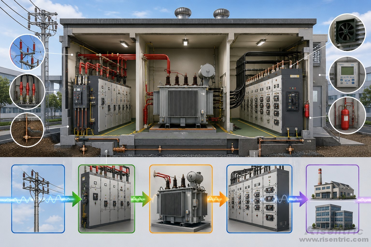 What’s Inside a Transformer Substation? How Power Flows from MV to LV