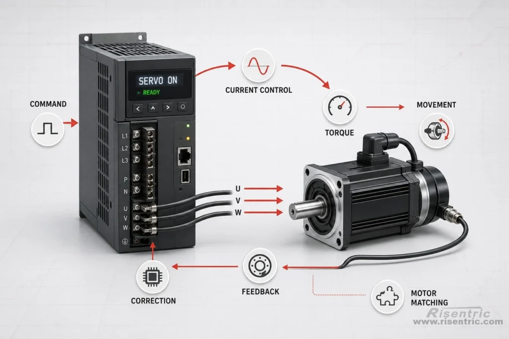 How a Servo Drive Works Current Control, Feedback, and Motor Matching