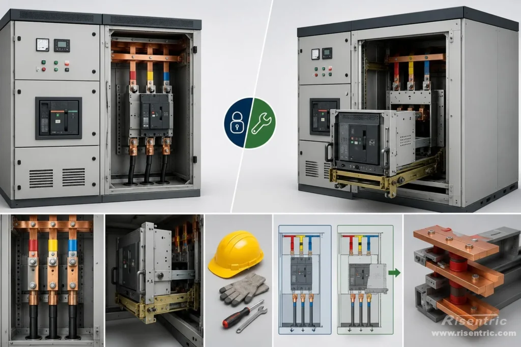 Einschubtechnik vs. Festeinbau: Struktur, Wartung und Sammelschienenanordnung