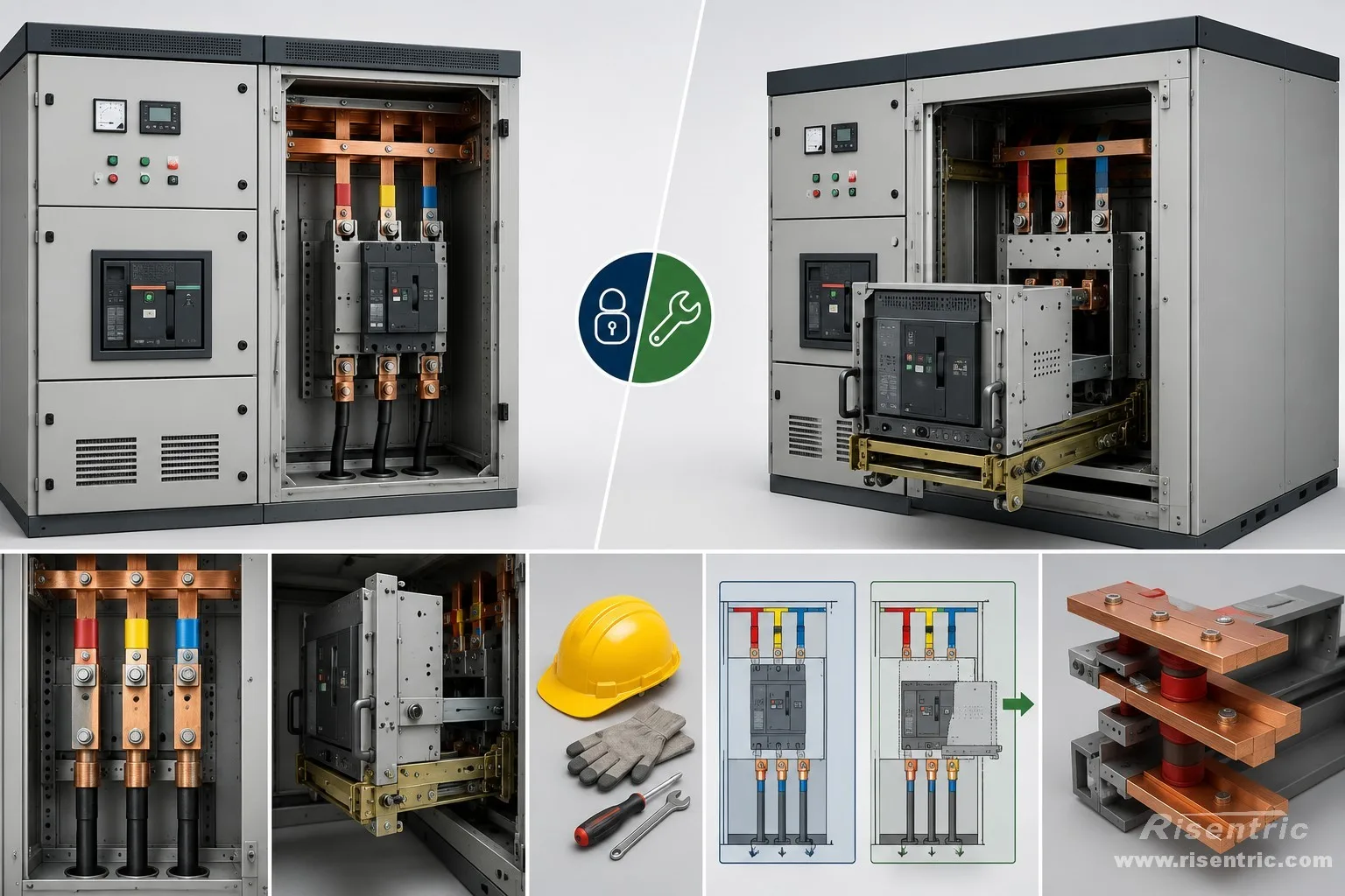 Einschubtechnik vs. Festeinbau bei Schaltanlagen: Struktur, Wartung und Sammelscheinenanordnung